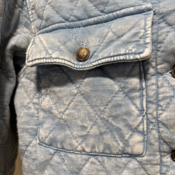 Jane + Delancey Ultra-Soft Quilted Utility Jacket - Blue Acid Wash - M/L - Picture 5 of 9